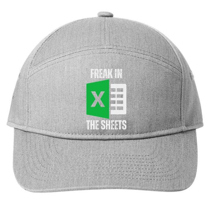 Freak In The Sheets Excel Spreadsheet Funny Office Jokes 7-Panel Snapback Hat