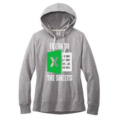 Freak In The Sheets Excel Spreadsheet Funny Office Jokes Women's Fleece Hoodie