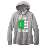 Freak In The Sheets Excel Spreadsheet Funny Office Jokes Women's Fleece Hoodie