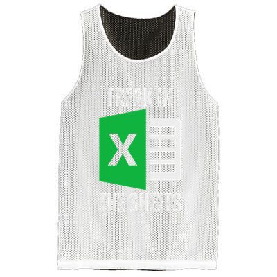 Freak In The Sheets Excel Spreadsheet Funny Office Jokes Mesh Reversible Basketball Jersey Tank