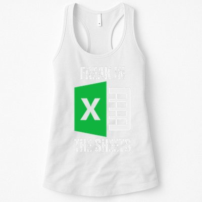 Freak In The Sheets Excel Spreadsheet Funny Office Jokes Womens Tank Top