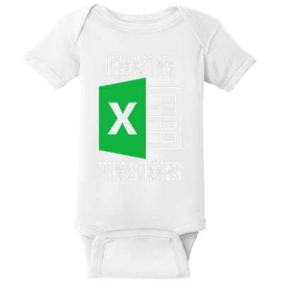 Freak In The Sheets Excel Spreadsheet Funny Office Jokes Baby Bodysuit
