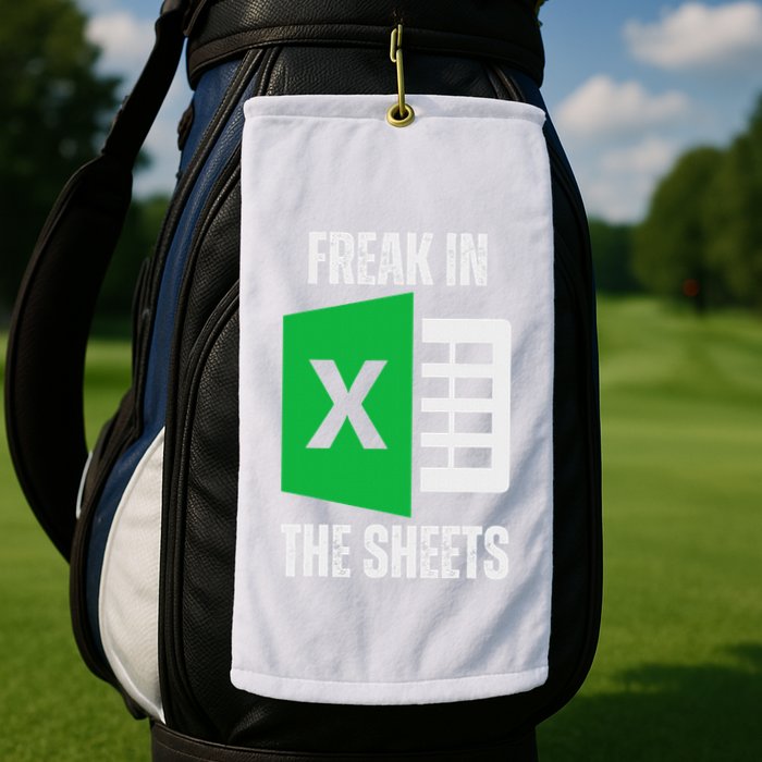 Freak In The Sheets Excel Spreadsheet Funny Office Jokes Golf Towel