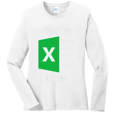 Freak In The Sheets Excel Spreadsheet Funny Office Jokes Ladies Long Sleeve Shirt