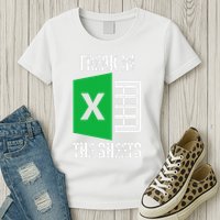 Freak In The Sheets Excel Spreadsheet Funny Office Jokes Womens T-Shirt
