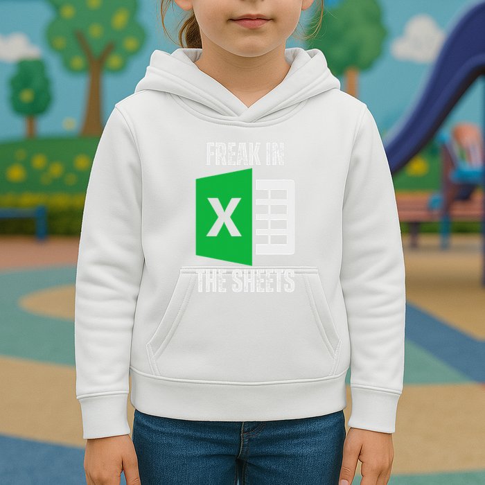 Freak In The Sheets Excel Spreadsheet Funny Office Jokes Kids Hoodie