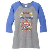 Funny Ing Travelling Party Gift Around The World Gift Women's Tri-Blend 3/4-Sleeve Raglan Shirt