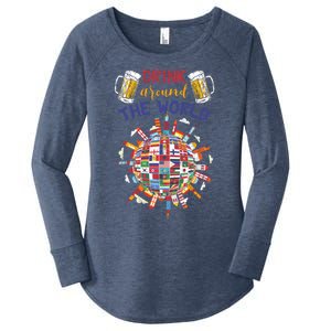 Funny Ing Travelling Party Gift Around The World Gift Women's Perfect Tri Tunic Long Sleeve Shirt