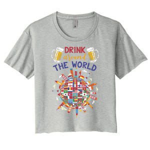 Funny Ing Travelling Party Gift Around The World Gift Women's Crop Top Tee