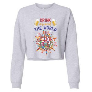 Funny Ing Travelling Party Gift Around The World Gift Cropped Pullover Crew