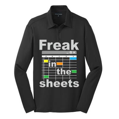 Freak In The Sheets Funny Accountant Analyst Secretary Silk Touch Performance Long Sleeve Polo