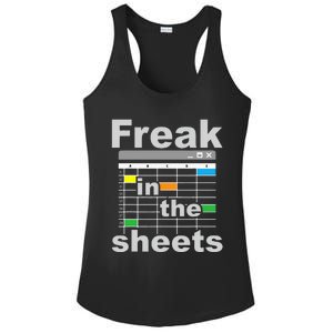 Freak In The Sheets Funny Accountant Analyst Secretary Ladies PosiCharge Competitor Racerback Tank