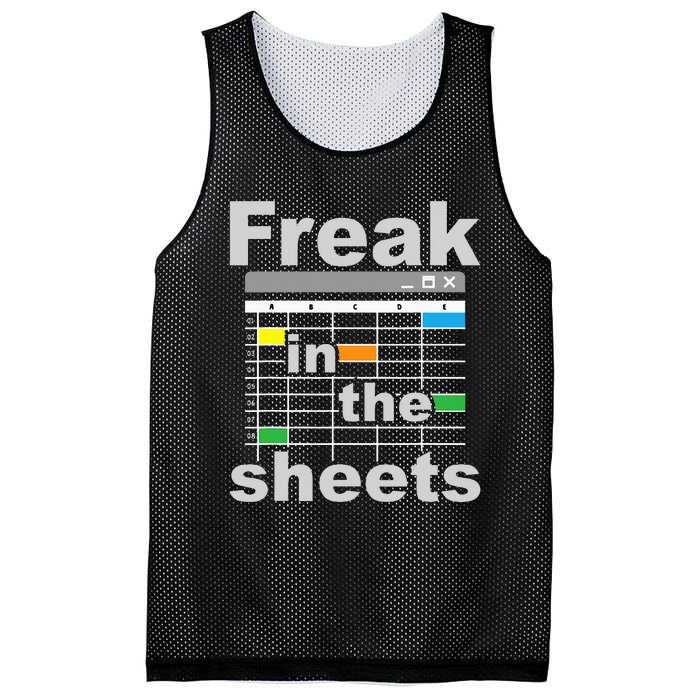 Freak In The Sheets Funny Accountant Analyst Secretary Mesh Reversible Basketball Jersey Tank