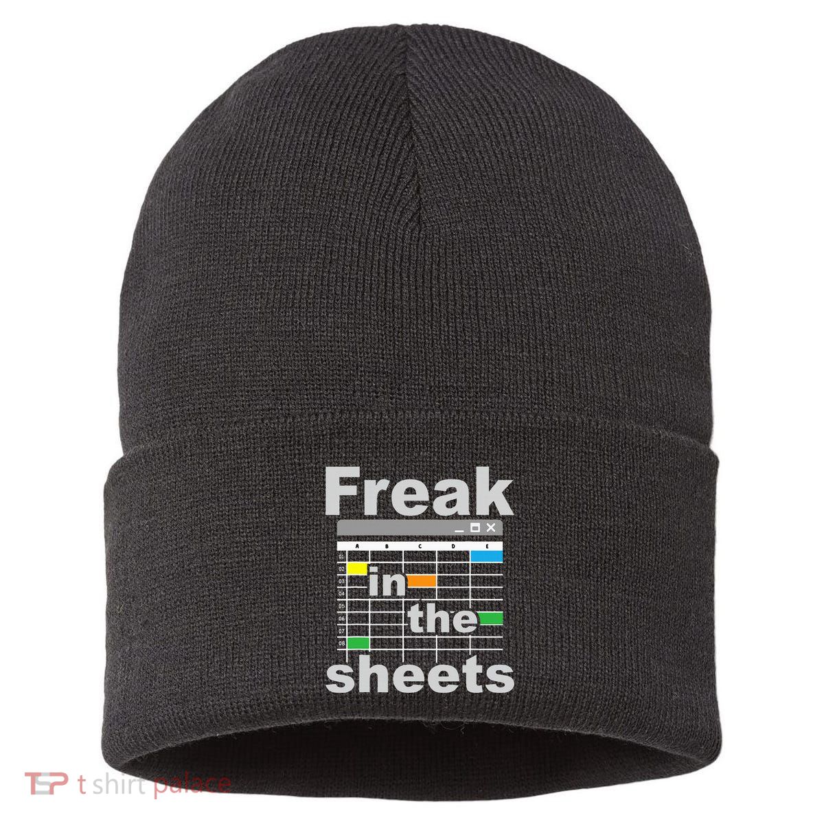 Freak In The Sheets Funny Accountant Analyst Secretary Sustainable Knit Beanie