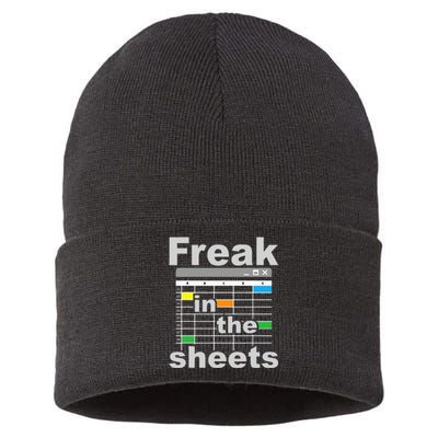 Freak In The Sheets Funny Accountant Analyst Secretary Sustainable Knit Beanie