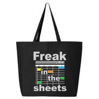 Freak In The Sheets Funny Accountant Analyst Secretary 25L Jumbo Tote