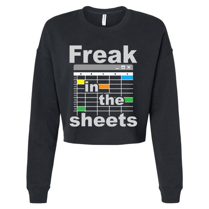 Freak In The Sheets Funny Accountant Analyst Secretary Cropped Pullover Crew