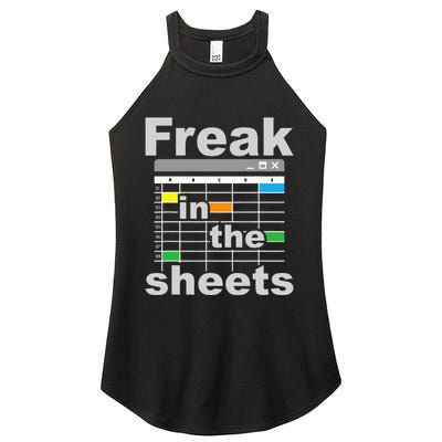 Freak In The Sheets Funny Accountant Analyst Secretary Women's Perfect Tri Rocker Tank