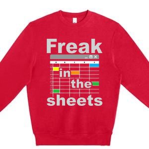 Freak In The Sheets Funny Accountant Analyst Secretary Premium Crewneck Sweatshirt