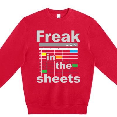 Freak In The Sheets Funny Accountant Analyst Secretary Premium Crewneck Sweatshirt