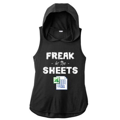 Freak In The Excel Sheets Funny Accountant Spreadsheet Ladies PosiCharge Tri-Blend Wicking Draft Hoodie Tank