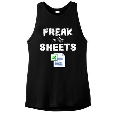 Freak In The Excel Sheets Funny Accountant Spreadsheet Ladies PosiCharge Tri-Blend Wicking Tank