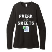 Freak In The Excel Sheets Funny Accountant Spreadsheet Womens CVC Long Sleeve Shirt