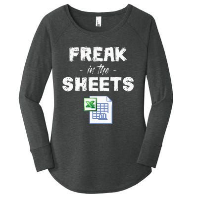 Freak In The Excel Sheets Funny Accountant Spreadsheet Women's Perfect Tri Tunic Long Sleeve Shirt