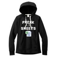 Freak In The Excel Sheets Funny Accountant Spreadsheet Women's Fleece Hoodie