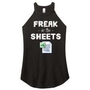 Freak In The Excel Sheets Funny Accountant Spreadsheet Women’s Perfect Tri Rocker Tank