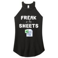 Freak In The Excel Sheets Funny Accountant Spreadsheet Women’s Perfect Tri Rocker Tank