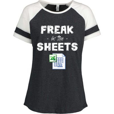 Freak In The Excel Sheets Funny Accountant Spreadsheet Enza Ladies Jersey Colorblock Tee