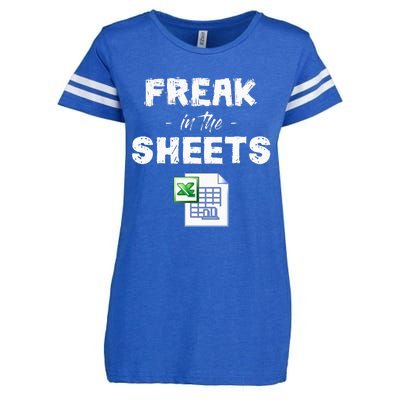 Freak In The Excel Sheets Funny Accountant Spreadsheet Enza Ladies Jersey Football T-Shirt