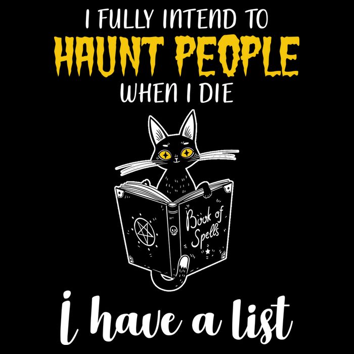 Fully Intend To Haunt People When I Die Funny Cat Cooling Performance Crew T-Shirt