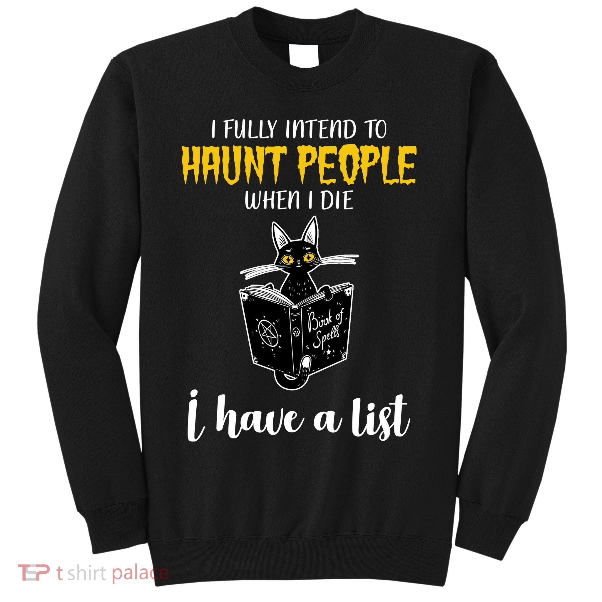 Fully Intend To Haunt People When I Die Funny Cat Sweatshirt