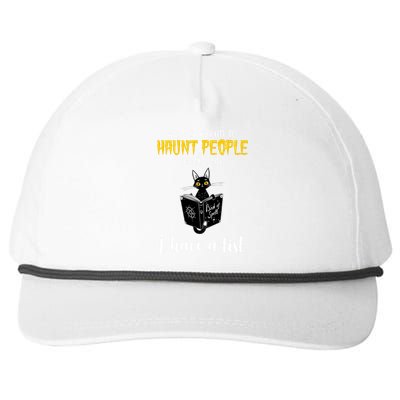 Fully Intend To Haunt People When I Die Funny Cat Snapback Five-Panel Rope Hat