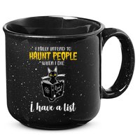 Fully Intend To Haunt People When I Die Funny Cat 15oz Campfire Ceramic Mug