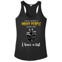 Fully Intend To Haunt People When I Die Funny Cat Ladies PosiCharge Competitor Racerback Tank