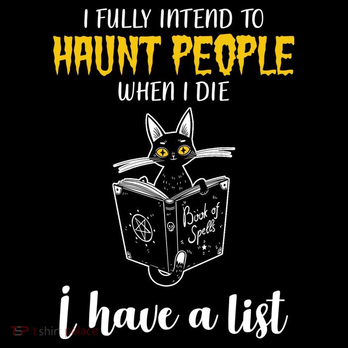 Fully Intend To Haunt People When I Die Funny Cat Cooling Performance Long Sleeve Crew