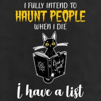 Fully Intend To Haunt People When I Die Funny Cat Golf Towel