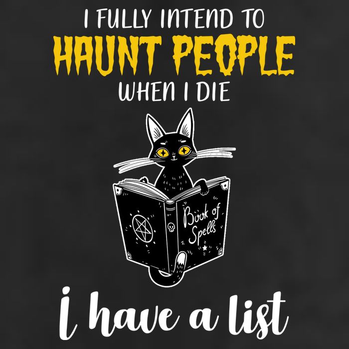 Fully Intend To Haunt People When I Die Funny Cat Golf Towel