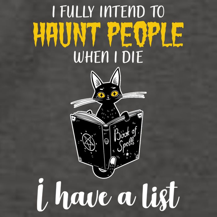 Fully Intend To Haunt People When I Die Funny Cat Vector Backpack