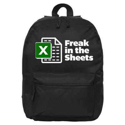 Freak In The Sheets Excel Spreadsheet File Data 16 in Basic Backpack
