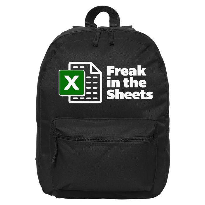 Freak In The Sheets Excel Spreadsheet File Data 16 in Basic Backpack