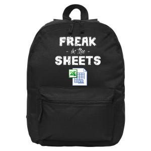 Freak In The Excel Sheets Funny Accountant Spreadsheet 16 in Basic Backpack