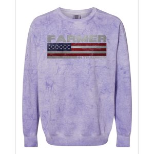 Farmer In Training Future Farmer Patriotic American Flag Colorblast Crewneck Sweatshirt