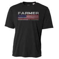 Farmer In Training Future Farmer Patriotic American Flag Cooling Performance Crew T-Shirt