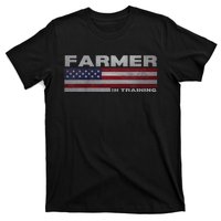 Farmer In Training Future Farmer Patriotic American Flag T-Shirt