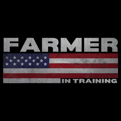 Farmer In Training Future Farmer Patriotic American Flag T-Shirt