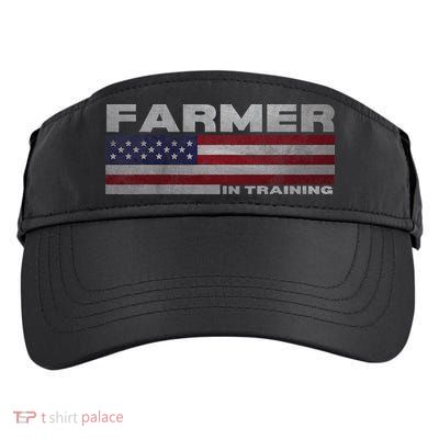 Farmer In Training Future Farmer Patriotic American Flag Adult Drive Performance Visor